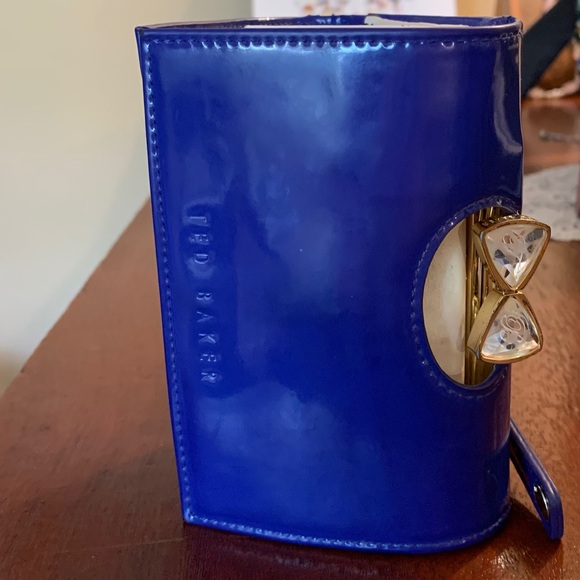 Ted Baker Handbags - Ted Baker Wallet Blue Patent Keather